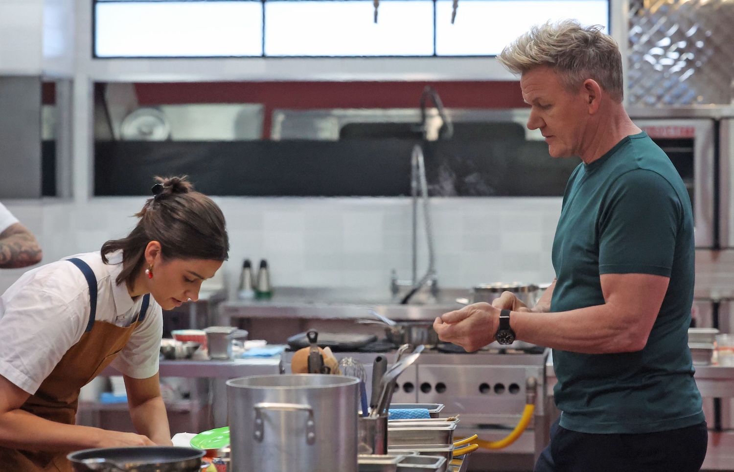 Chef Gabi and Gordon Ramsay on "Next Level Chef." CR: Lorraine O’Sullivan / FOX. ©2024 FOX Media LLC.